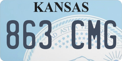 KS license plate 863CMG