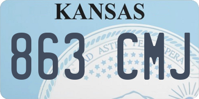 KS license plate 863CMJ