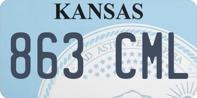 KS license plate 863CML