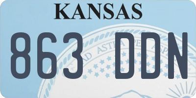 KS license plate 863DDN
