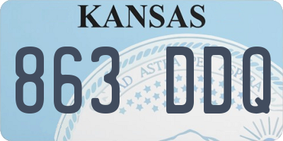 KS license plate 863DDQ