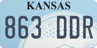 KS license plate 863DDR