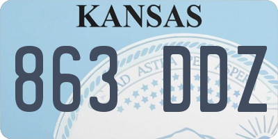 KS license plate 863DDZ