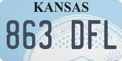 KS license plate 863DFL