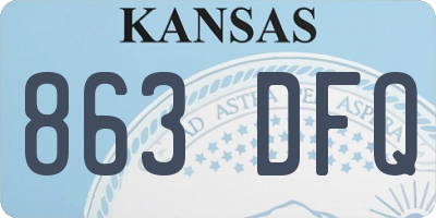 KS license plate 863DFQ