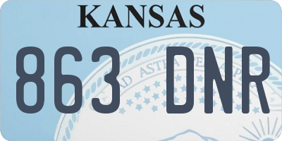 KS license plate 863DNR