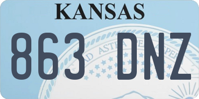 KS license plate 863DNZ