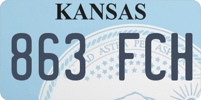 KS license plate 863FCH