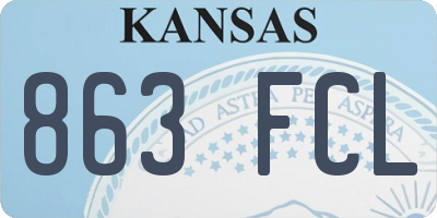 KS license plate 863FCL