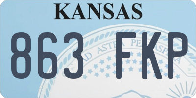 KS license plate 863FKP