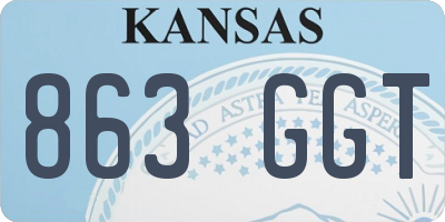 KS license plate 863GGT