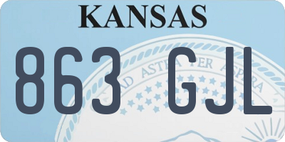 KS license plate 863GJL