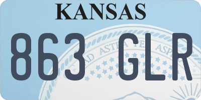 KS license plate 863GLR