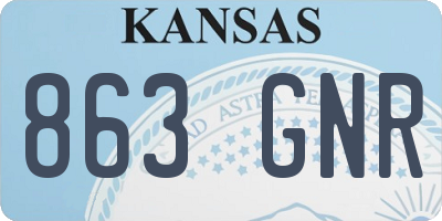 KS license plate 863GNR