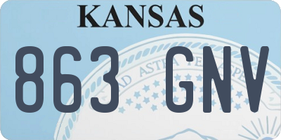 KS license plate 863GNV