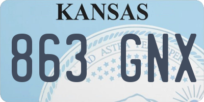 KS license plate 863GNX