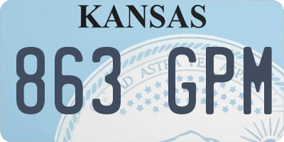 KS license plate 863GPM