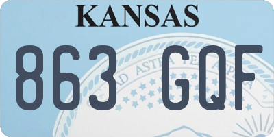 KS license plate 863GQF