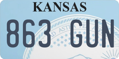 KS license plate 863GUN