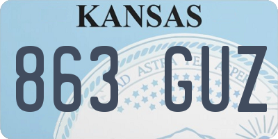KS license plate 863GUZ