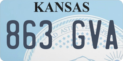 KS license plate 863GVA