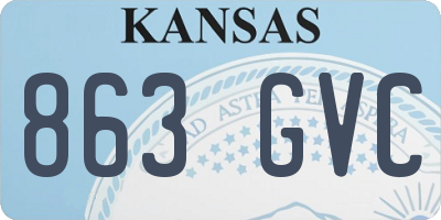 KS license plate 863GVC