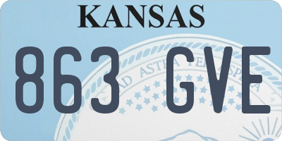 KS license plate 863GVE