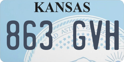 KS license plate 863GVH