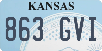 KS license plate 863GVI