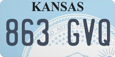 KS license plate 863GVQ