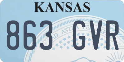 KS license plate 863GVR