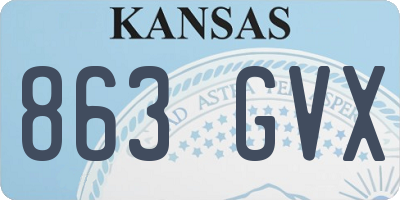 KS license plate 863GVX