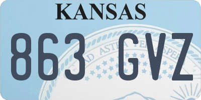 KS license plate 863GVZ