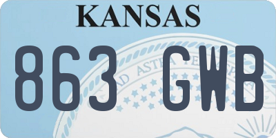 KS license plate 863GWB
