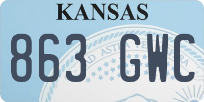KS license plate 863GWC
