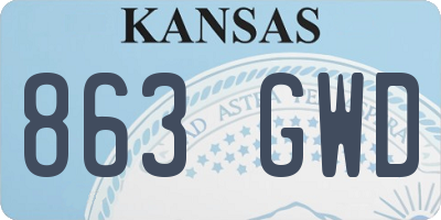 KS license plate 863GWD