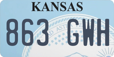 KS license plate 863GWH