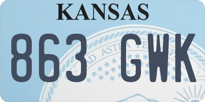 KS license plate 863GWK