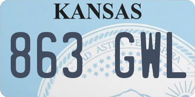 KS license plate 863GWL