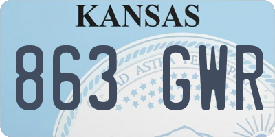 KS license plate 863GWR