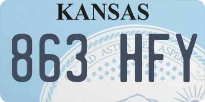 KS license plate 863HFY