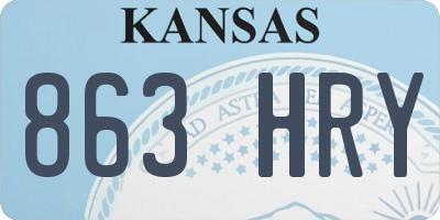 KS license plate 863HRY