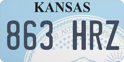 KS license plate 863HRZ