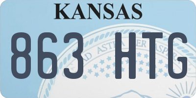 KS license plate 863HTG