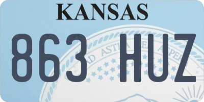 KS license plate 863HUZ