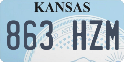 KS license plate 863HZM