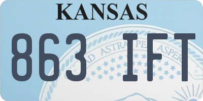 KS license plate 863IFT