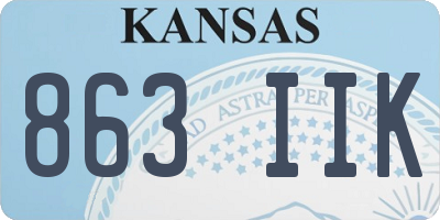 KS license plate 863IIK