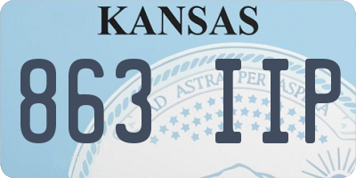 KS license plate 863IIP