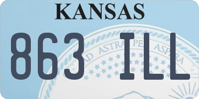 KS license plate 863ILL